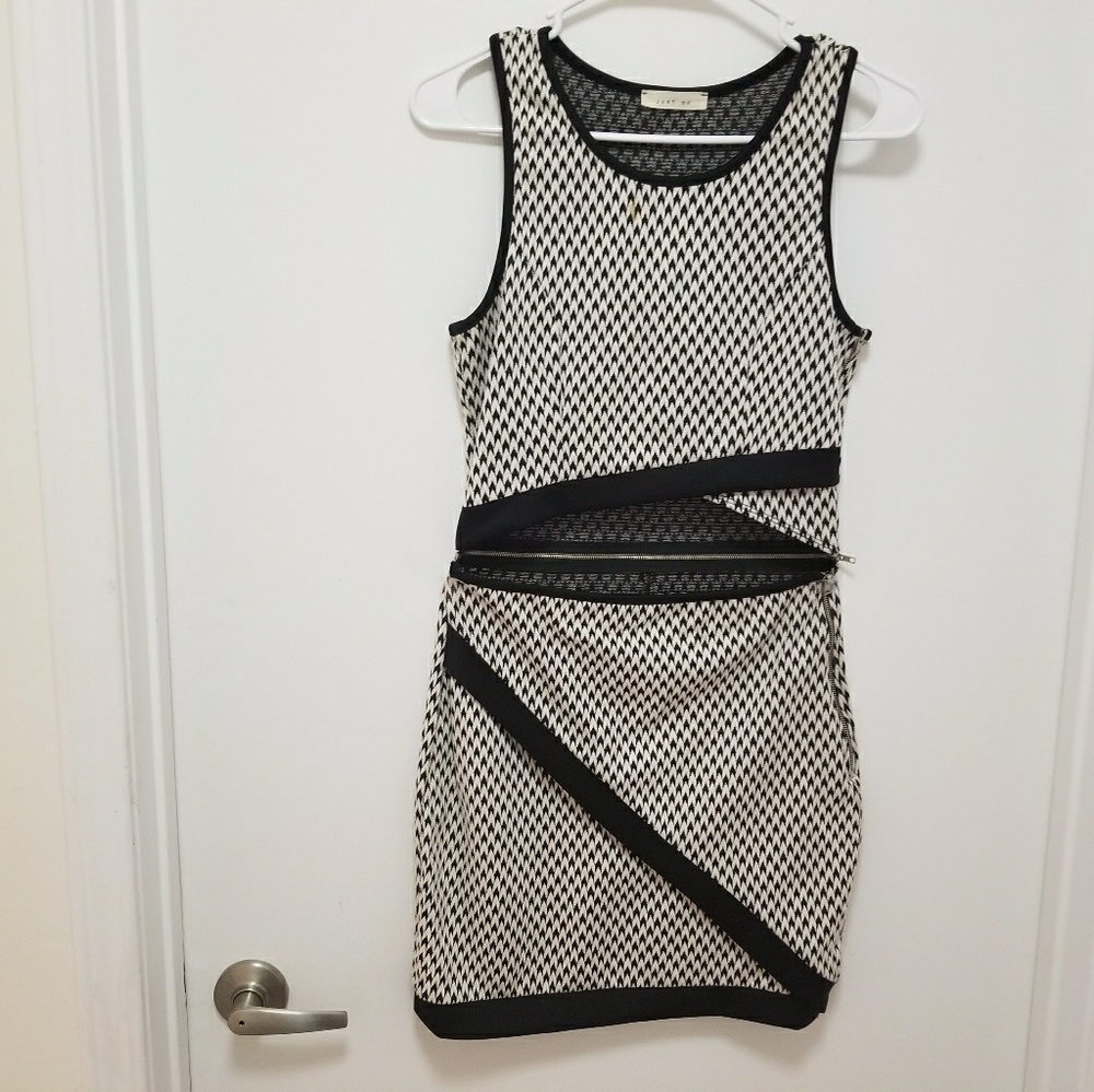 JUST ME Dress, Black/white Color,  size s